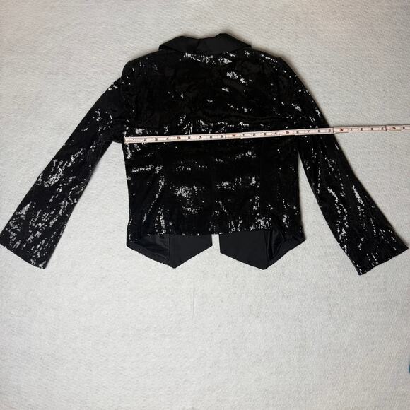 White House Black Market Black Sequin Blazer - Picture 7 of 8